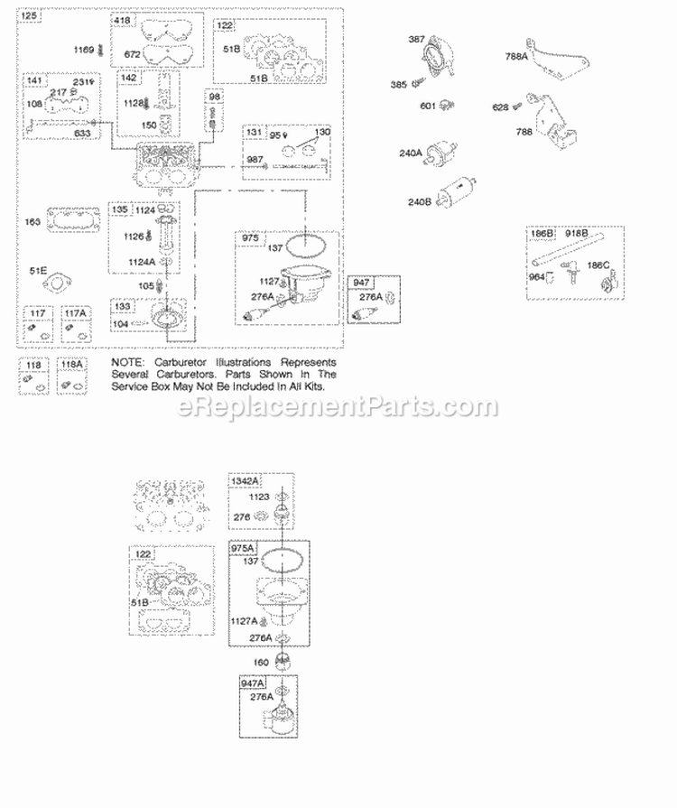 Carburetor Kit - Carburetor Overhaul Diagram and Parts List for 445577-3035-G5  Briggs and Stratton Engine